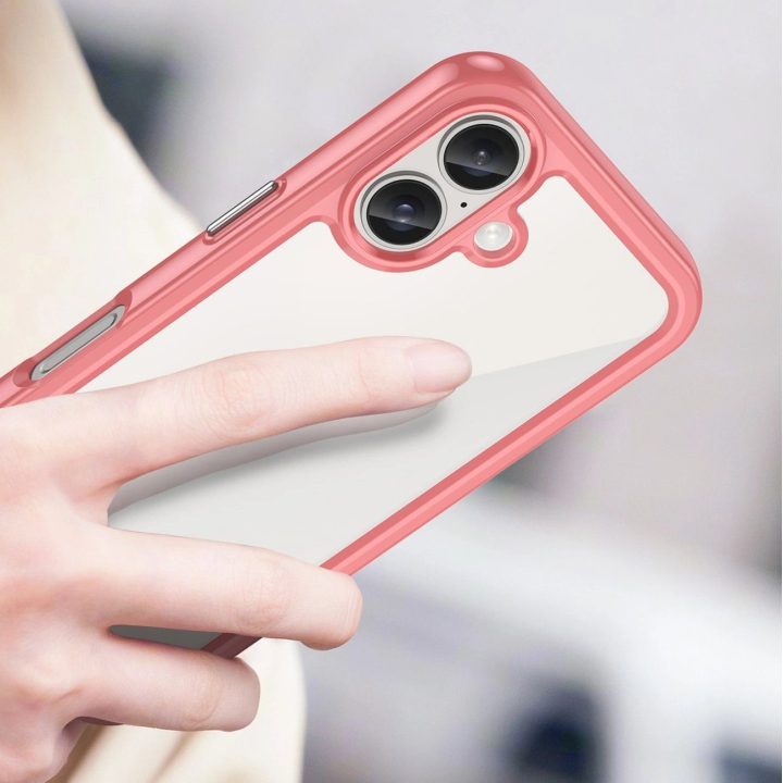 dėklas su gelio rėmeliu iPhone 16 Plus“ – raudonas