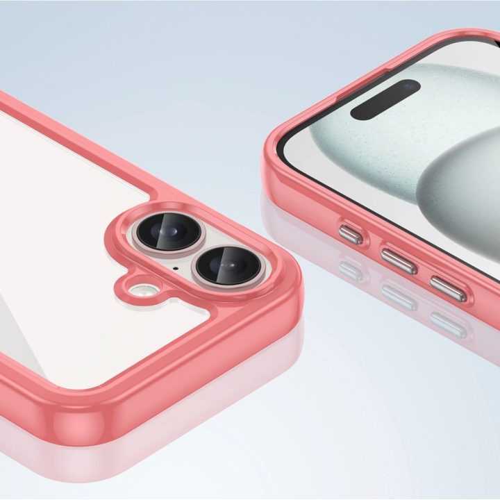 dėklas su gelio rėmeliu iPhone 16 Plus“ – raudonas