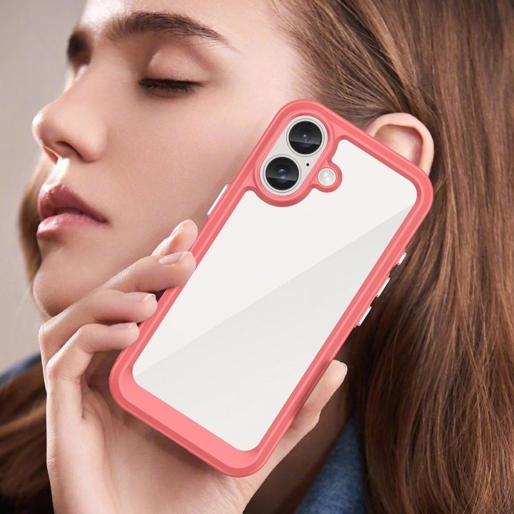 dėklas su gelio rėmeliu iPhone 16 Plus“ – raudonas