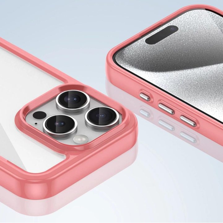 dėklas su gelio rėmeliu iPhone 16 Pro Max“ – raudonas