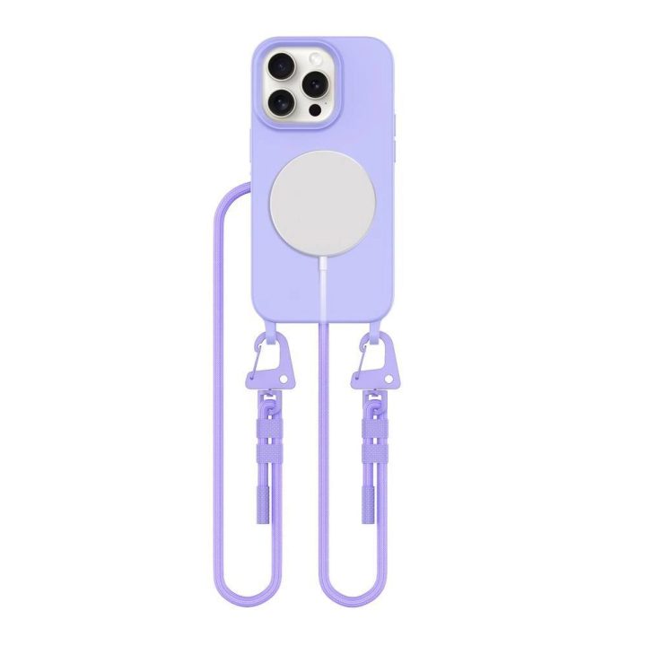 MagSafe“ iPhone 15 Pro“ dėklas – levandų spalvos