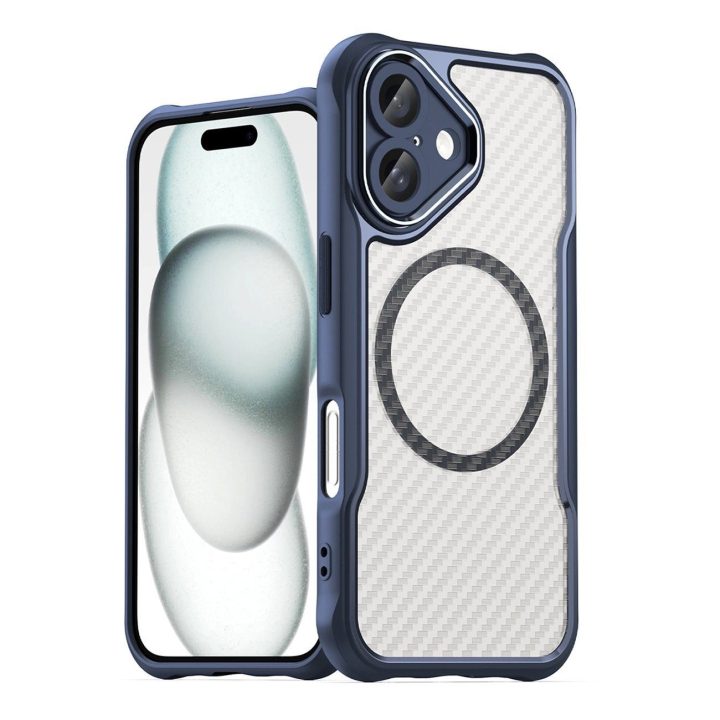 silikono dėklas iPhone 16 Plus įrenginiui - mėlynas