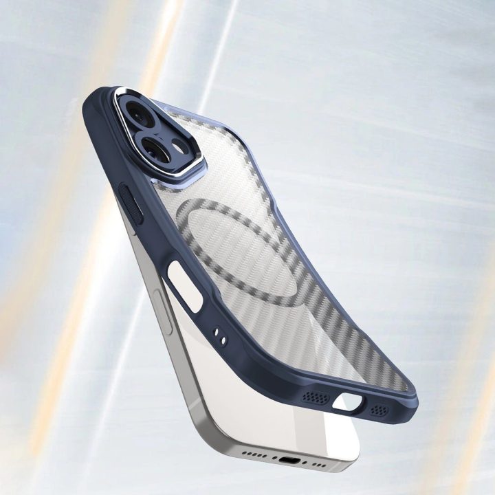 silikono dėklas iPhone 16 Plus įrenginiui - mėlynas
