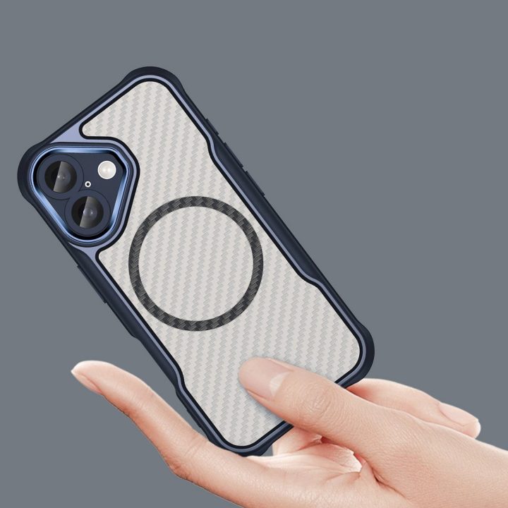 silikono dėklas iPhone 16 Plus įrenginiui - mėlynas