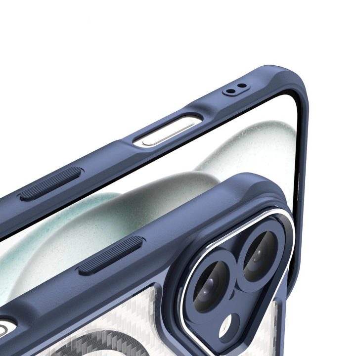 silikono dėklas iPhone 16 Plus įrenginiui - mėlynas