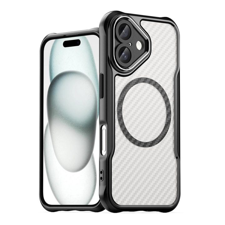 silikoninis dėklas iPhone 16“ - juoda