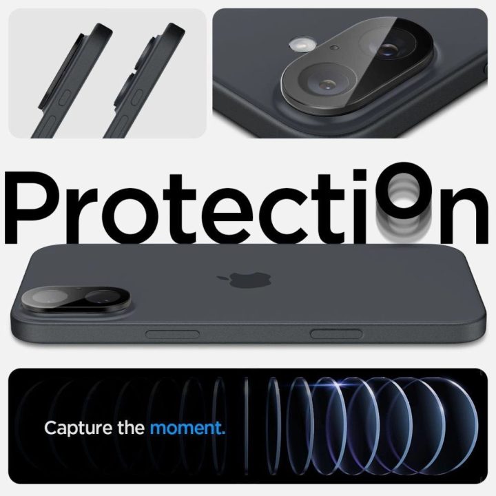 kameros apsauga 2 vnt. rinkinys iPhone 16“ / 16 PLUS“ – juoda