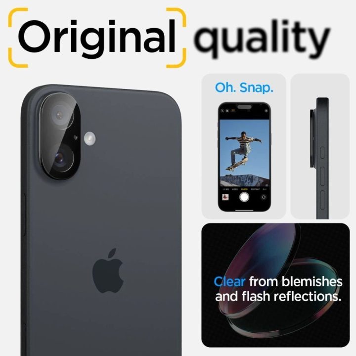 kameros apsauga 2 vnt. rinkinys iPhone 16“ / 16 PLUS“ – juoda