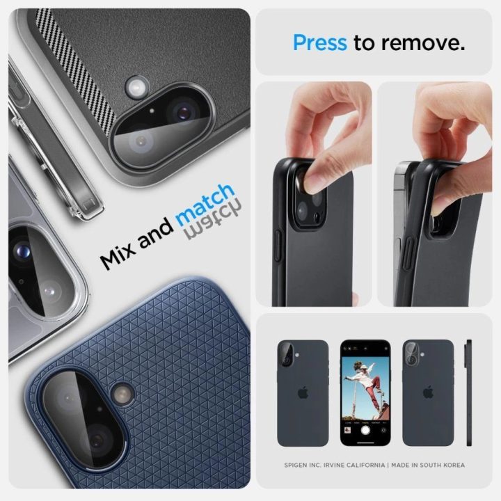 kameros apsauga 2 vnt. rinkinys iPhone 16“ / 16 PLUS“ – juoda