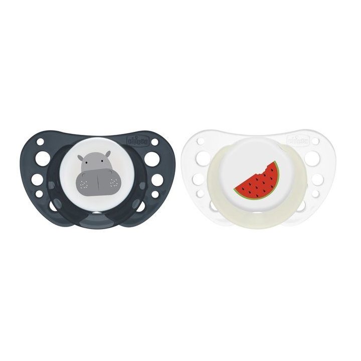 00075035420000 Žindukas PH COMFORT AIR LUMI silikoninis 16-36 mėn. 2 vnt. mėlynas