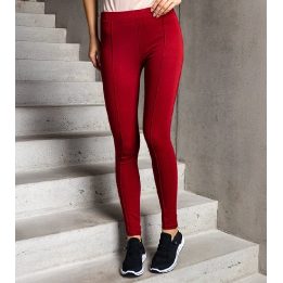 Raudoni Hanela legginsai su siūlėmis