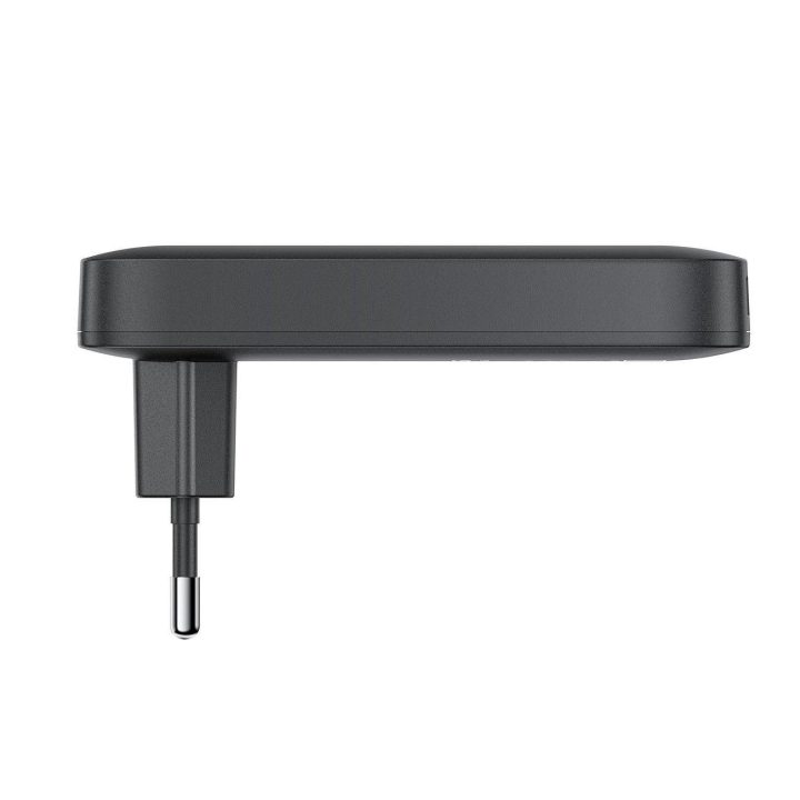 65 W GaN 2 USB A itin plonas įkroviklis, juodas