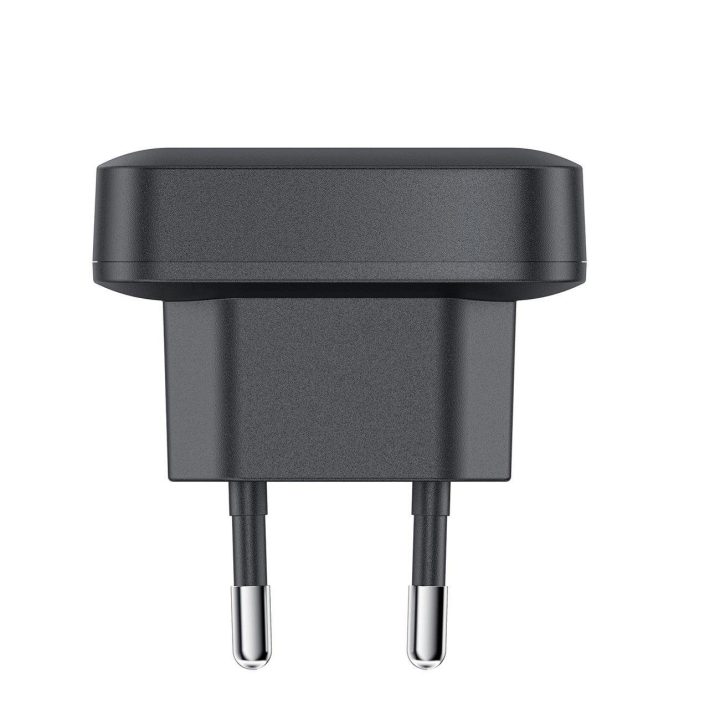 65 W GaN 2 USB A itin plonas įkroviklis, juodas