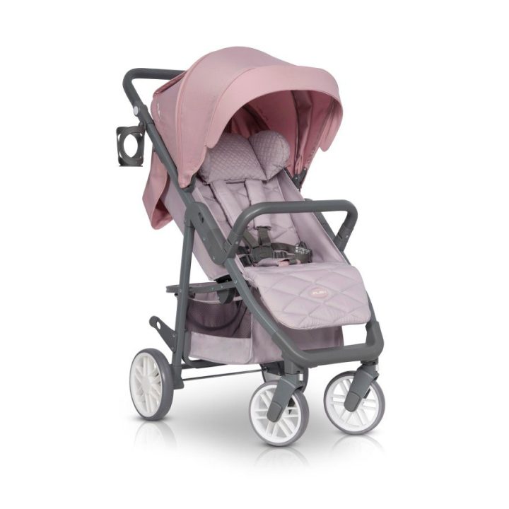 EURO-CART FLEX Powder Pink vaikiškas vežimėlis