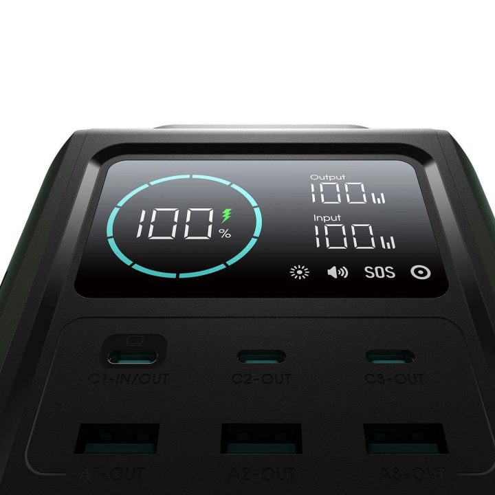 Powerbank“ “ JR A jungtimis, sulankstoma žibintuvėliu ir rankena – žalias