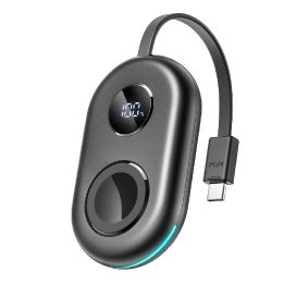 3W indukcinis įkroviklis su USB-C kabeliu skirtas Apple Watch - juodos spalvos
