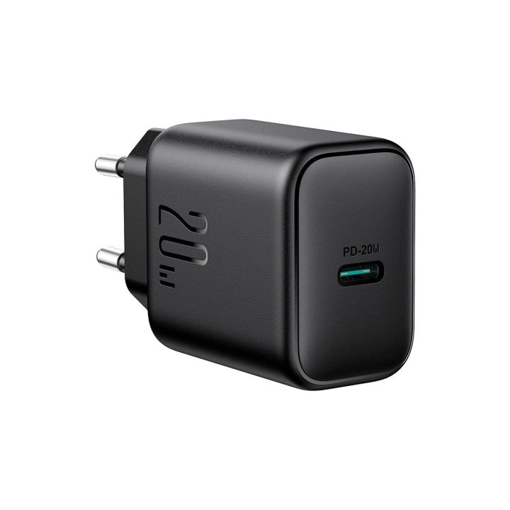 USB-C PD 20 W tinklinis įkroviklis – juodas