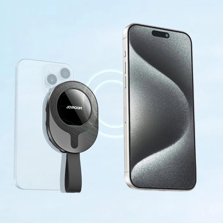 laikiklis su magnetine siurbtuko technologija suteikiantis stabilumą ir efektyvumą naudojantis 4.7-7“ colio įrenginiais - juodas