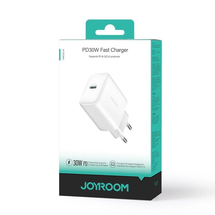 USB-C PD 30W QC SFC tinklo įkroviklis — baltas