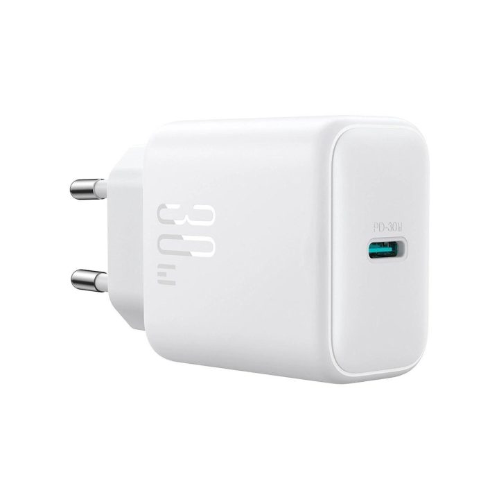 USB-C PD 30W QC SFC tinklo įkroviklis — baltas