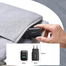 tinklo įkroviklis USB A 25W SFC / PPS / PD – juodas