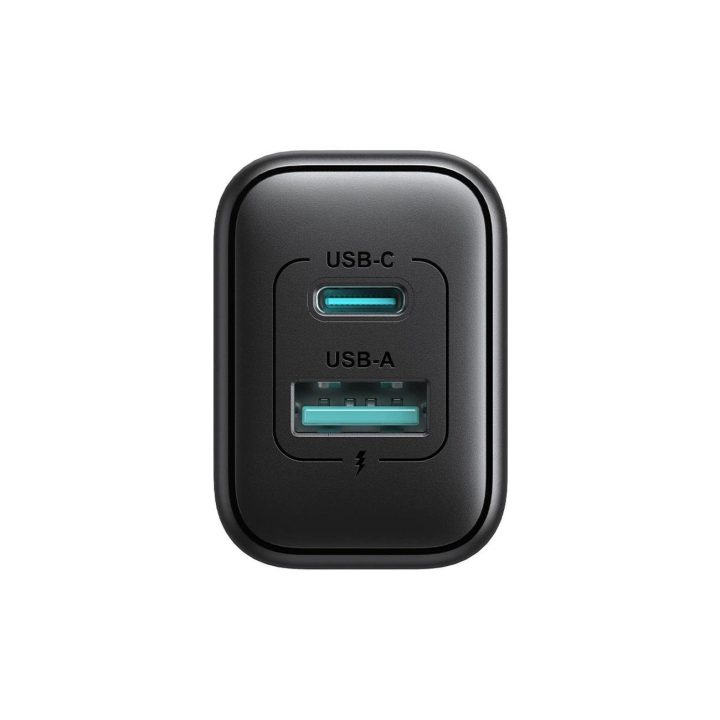 tinklo įkroviklis USB A 25W SFC / PPS / PD – juodas
