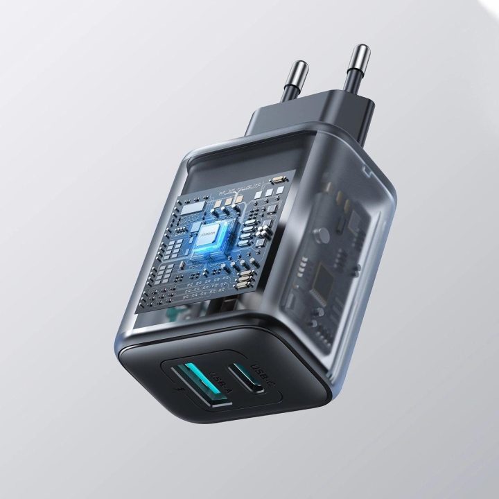 tinklo įkroviklis USB A 25W SFC / PPS / PD – juodas