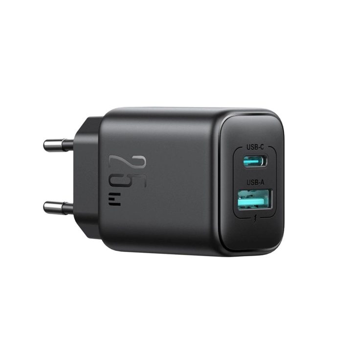 tinklo įkroviklis USB A 25W SFC / PPS / PD – juodas