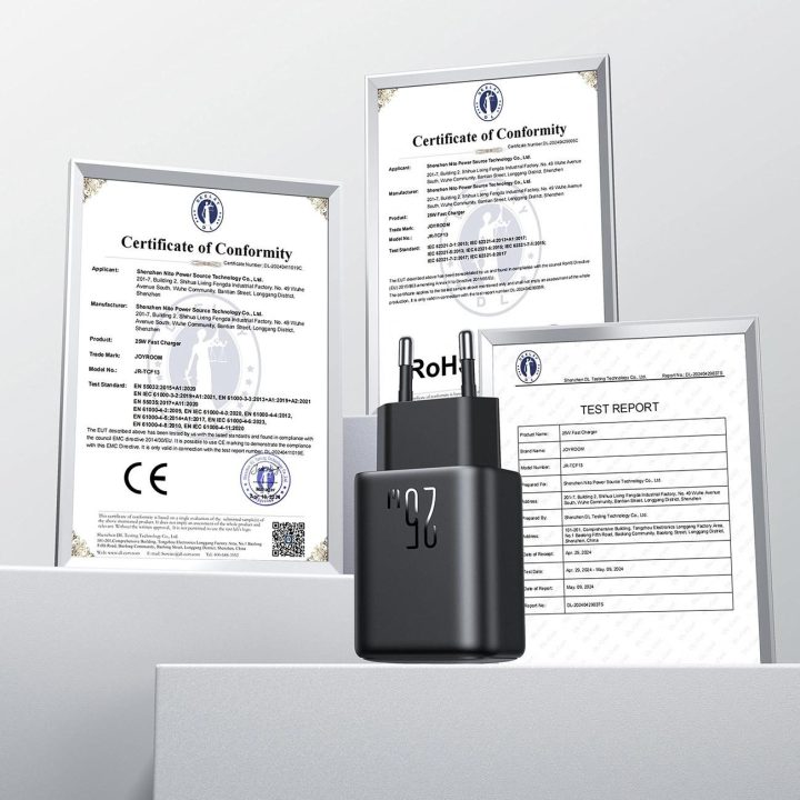 tinklo įkroviklis USB A 25W SFC / PPS / PD – juodas