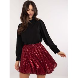 Bordo spalvos sijonas