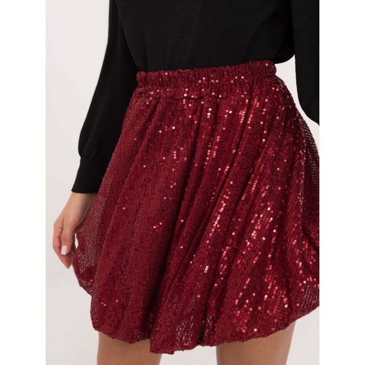 Bordo spalvos sijonas