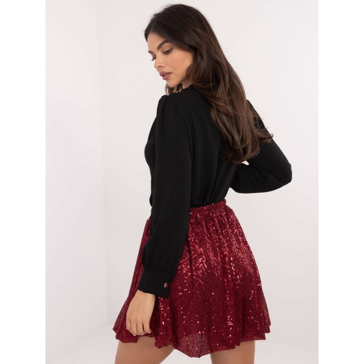 Bordo spalvos sijonas