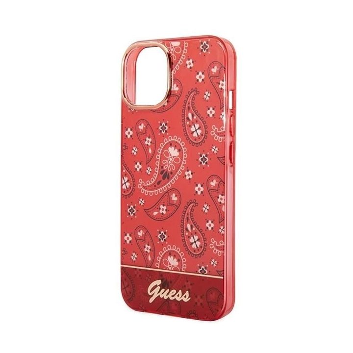 iPhone 14“ 6,1 col. raudona apsauginis dėklas Bandana Paisley“