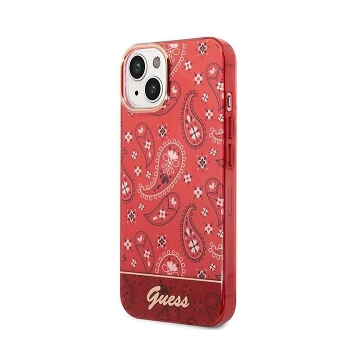 iPhone 14“ 6,1 col. raudona apsauginis dėklas Bandana Paisley“
