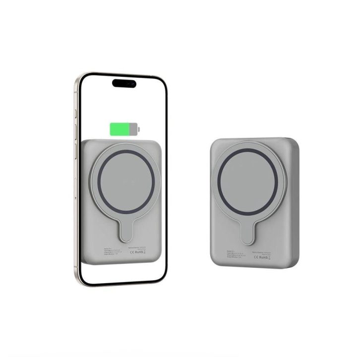 Powerbank“ PB11 LifeMag MagSafe 10000 mAh – titano spalvos