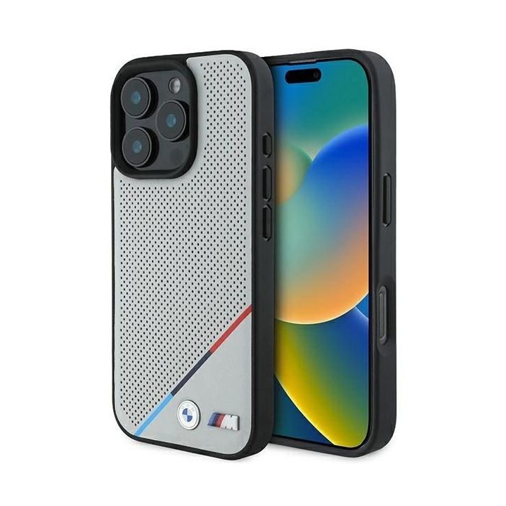 BMW M dėklas iPhone 16 Pro“ – pilkas