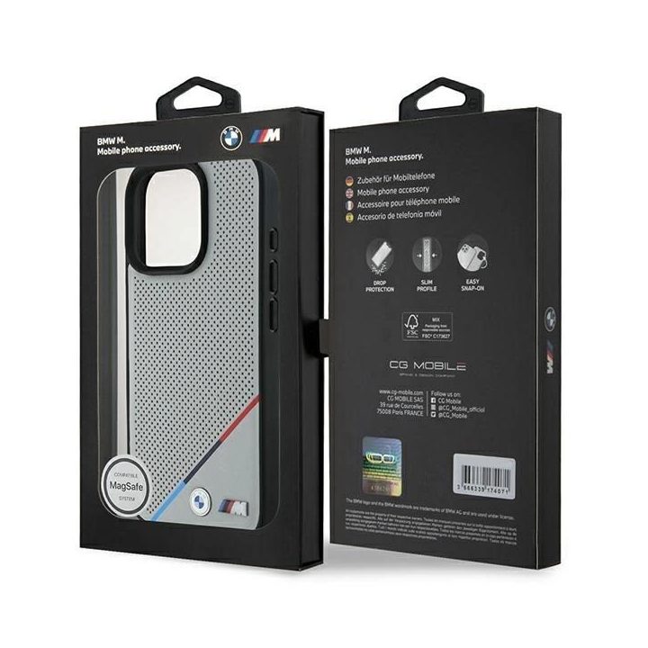 BMW M dėklas iPhone 16 Pro“ – pilkas