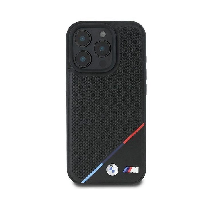 BMW M trijų spalvų linijos dėklas su MagSafe ‌‌iPhone‌‌ 16 Pro telefonui - juodas