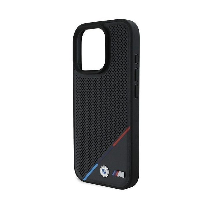 BMW M trijų spalvų linijos dėklas su MagSafe ‌‌iPhone‌‌ 16 Pro telefonui - juodas