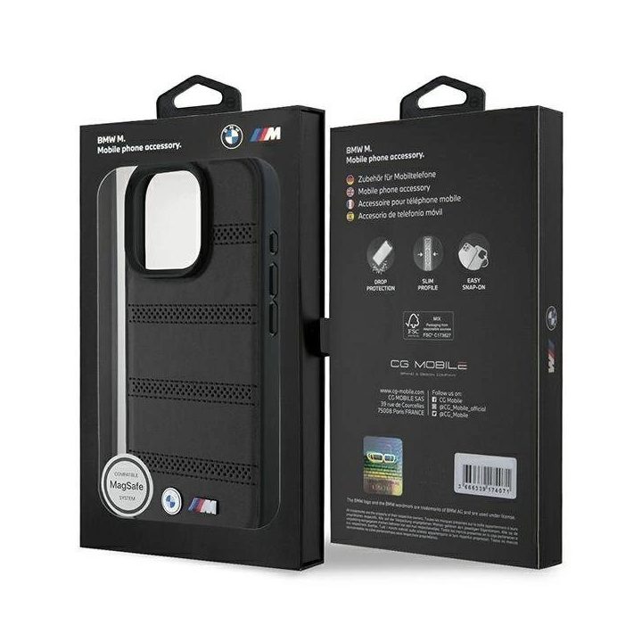BMW M P e dėklas iPhone 16 Pro - juodas