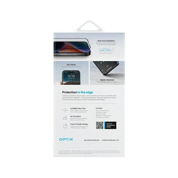 stiklo plėvelė su aplikatoriumi iPhone 16 Pro“