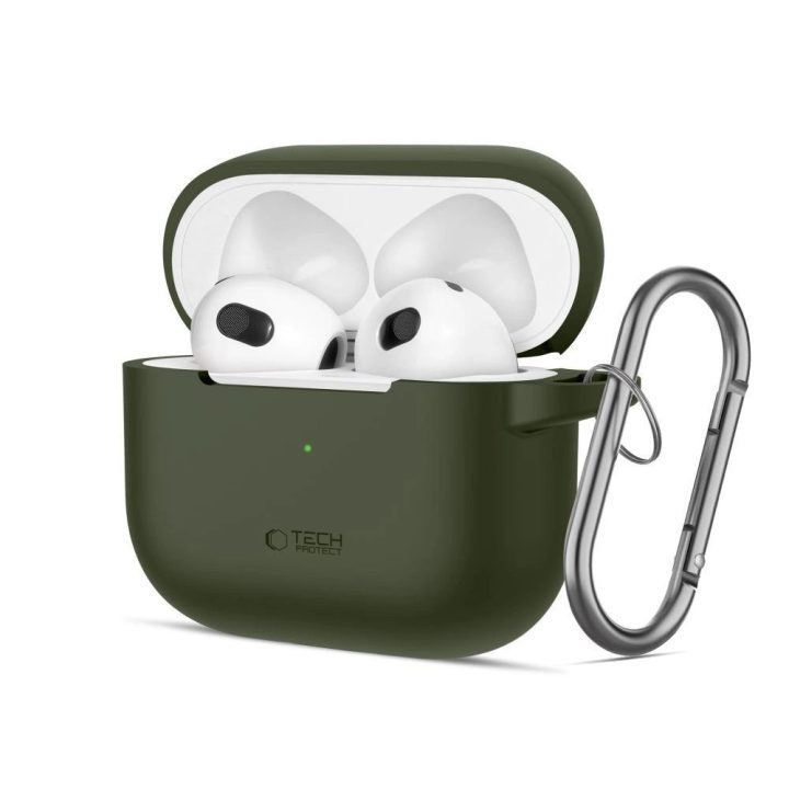 Silicone Hook Case for Apple AirPods 3 - Green (žalia) spalvos.