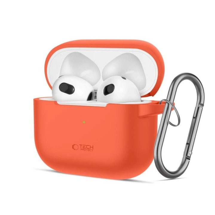 Silicone Hook Case for Apple AirPods 3 - Oranžinis