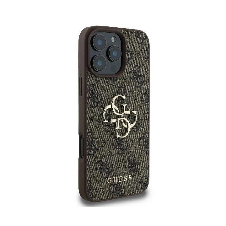 Guess 4G dėklas iPhone 16 Pro Max telefonui - rudas