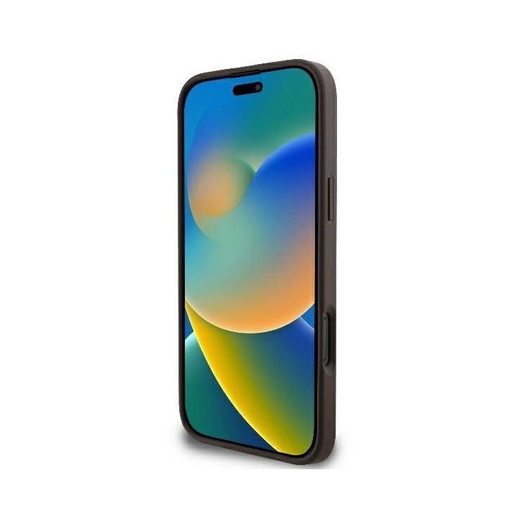 Guess 4G dėklas iPhone 16 Pro Max telefonui - rudas