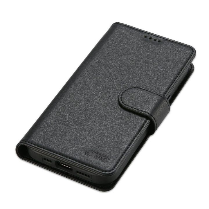 dėklas su pinigine iPhone 16 - juodos spalvos
