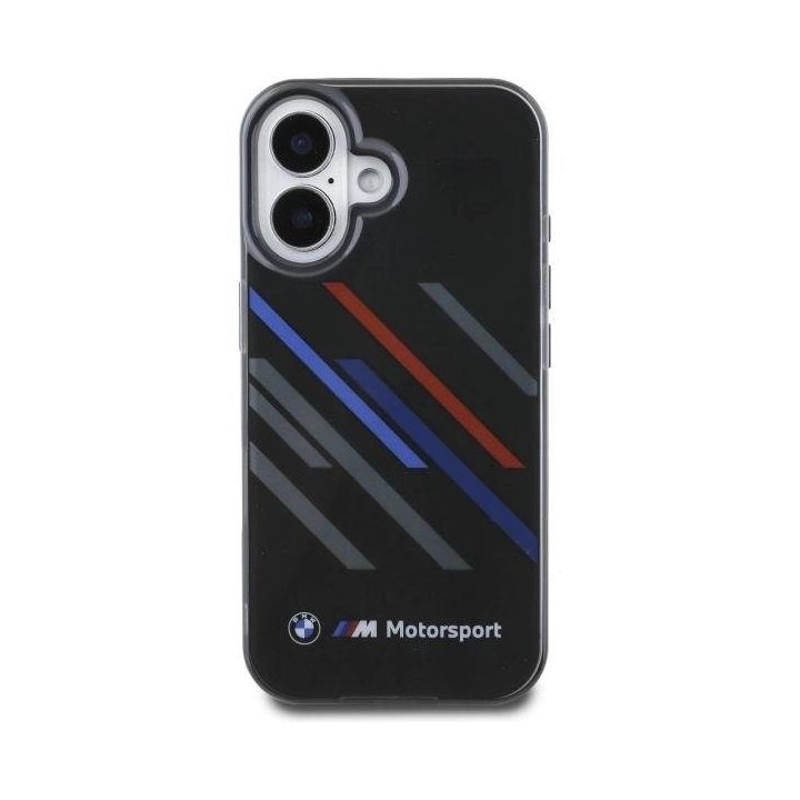BMW Motosport IML dėklas iPhone 16 Plus - juodas