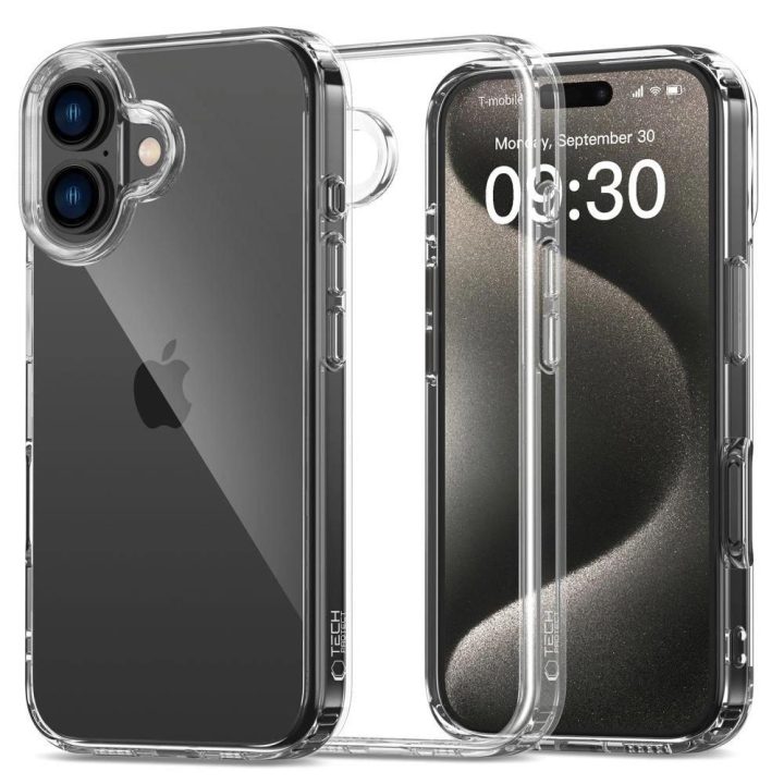 hibridinis dėklas iPhone“ 16 - skaidrus