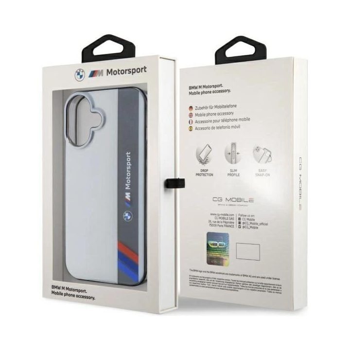 BMW Motosport IML iPhone 16 Dėklas - Pilkas