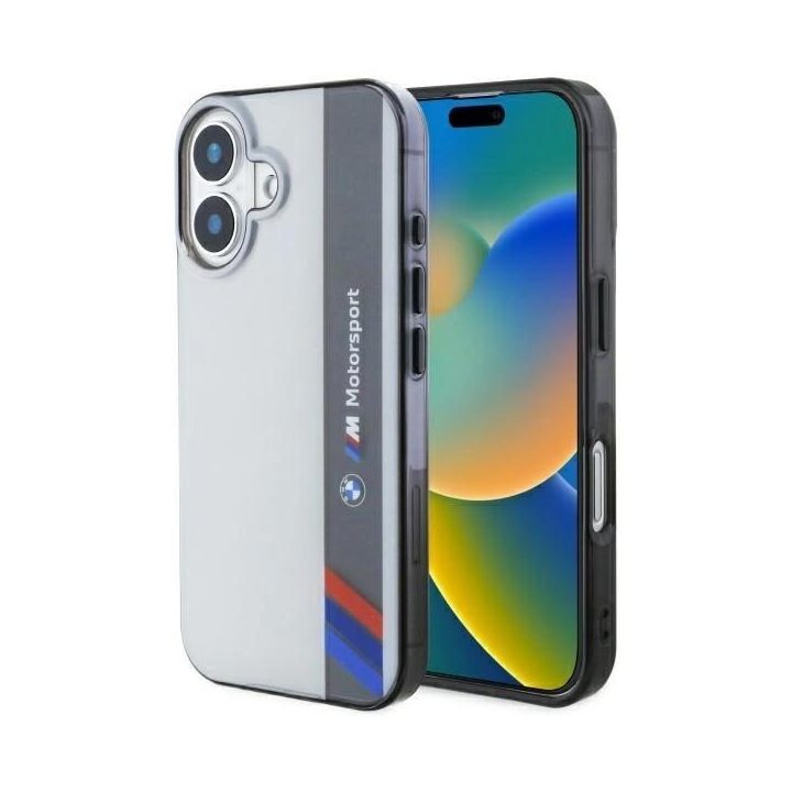 BMW Motosport IML iPhone 16 Dėklas - Pilkas